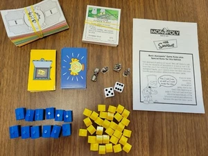 Monopoly Simpsons Edition Replacement Parts Cards Houses Hotels Dice Money More - Picture 1 of 6