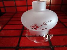VTG  Frosted Clear Glass Tulip Sconce Globe Shade Ruffle Edge Flower