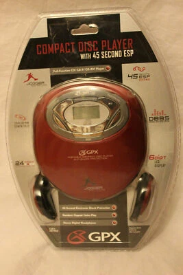 Reproductor de CD portátil GPX JOGGER 45 segundos ESP - Protección contra golpes C3971 NUEVO SELLADO Foto 1 de 4