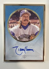 2016 Topps Transcendent Randy Johnson On Card Auto Autograph Gold 14/25 HOF