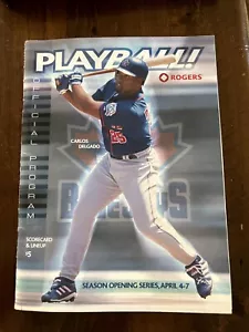 Toronto Blue Jays Official Program - Carlos Delgado - April 2002 - Picture 1 of 7