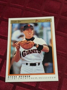 1991 OPC O-Pee-Chee Premier Baseball # 33 STEVE DECKER SAN FRANCISCO GIANTS - Bild 1 von 2