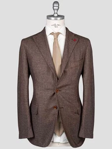 NUEVO BLAZER ISAIA MARRÓN CACHEMIR POLIAMIDA US 40 - EU 50 Y1116 - Imagen 1 de 7