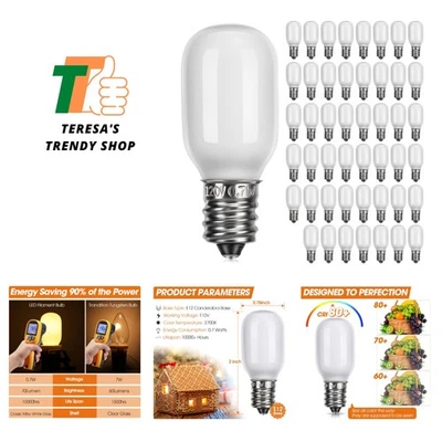 Christmas Village Replacement Light Bulbs, E12 Candelabra Base T20 LED Bulbs,... - Image 1 of 4