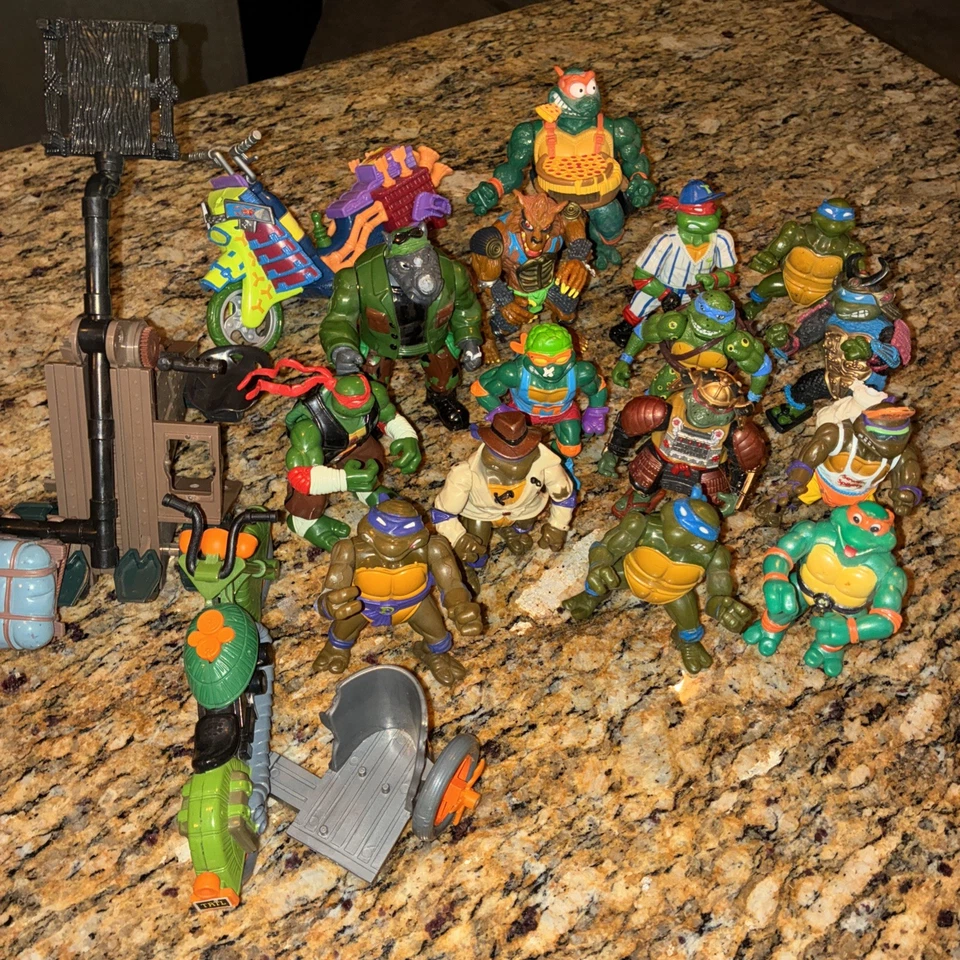 Lote De Colección Tortugas Ninja Adolescentes Mutantes Años 18 Años 80-90 Foto 1 de 4