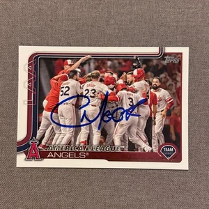CHRISTIAN MOORE Signed Autograph 2025 Topps Series 1 One Team Card Angels RC #85 - Picture 1 of 1