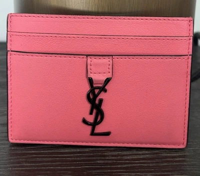 Porta-Cartão de Crédito Saint Laurent Monograma YSL Rose Clair/Nero com Caixa e Bolsa - Imagem 1 de 4