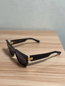 Gafas de sol Balmain Paris B-VI acetato rectangulares unisex ~ negro dorado - Imagen 1 de 12