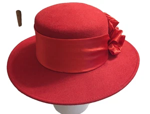 Amanda Smith, Fedora para mujer, rojo, talla L - Imagen 1 de 6