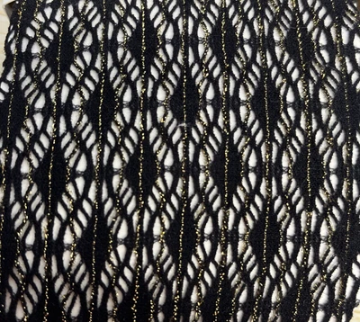 Medias de red de ganchillo metálico para mujer HUE M/L (5'2"-6' con peso: 165-200 libras) negras Foto 1 de 4