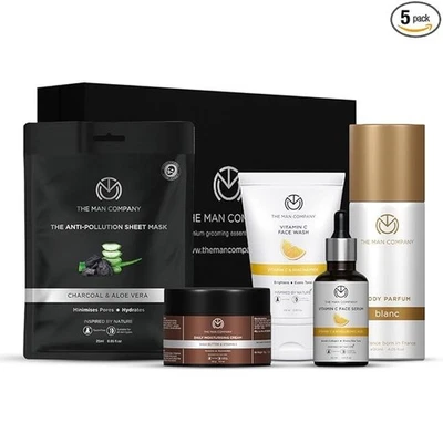 The Man Company Face Wash, Face Serum, Moisturising Cream, Perfume & Sheet Mask - Image 1 of 4