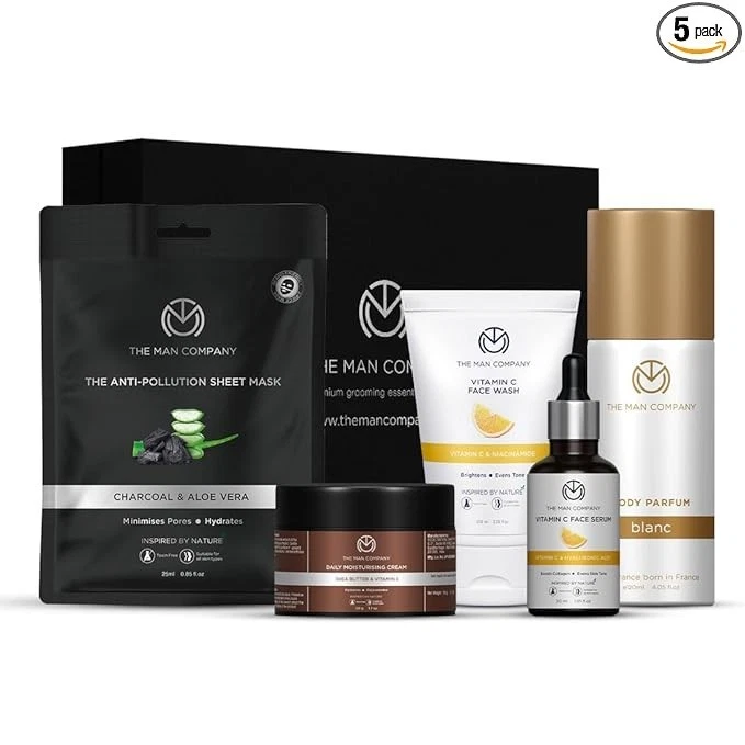 The Man Company Face Wash, Face Serum, Moisturising Cream, Perfume & Sheet Mask - Image 1 of 4
