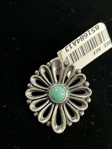 Jame Avery Retired 925 Turquoise De Flores Pendant 5.7g - Picture 1 of 8