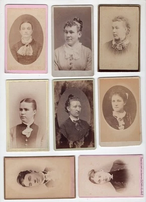 Carte de Visite, Lot of 8, Women, Group 6071 - Image 1 of 2