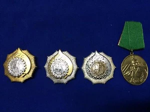 ALBANIA SET LABOUR ORDER 1+2+3 CLASS & MEDAL LABOUR MEDAL WORK ORDER TIRANA MADE - Picture 1 of 4