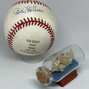 Bob Gibson signed Rawlings ONL Baseball JSA Engraved Auto HOF Cardinals A2469 - Picture 1 of 3