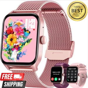 2025 Smart Watch For Men/Women, Waterproof Smartwatch Bluetooth iPhone Samsung - Picture 1 of 8