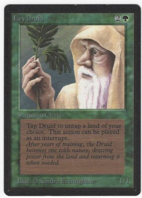 Ley Druid 1993 Limited Edition - Beta Green Uncommon Creature MTG SP - NM AZ4 - Image 1 of 2
