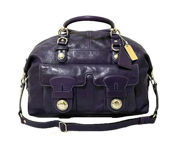 RARO Bolso de Mano Coach Edición Limitada Grande Púrpura Sydney Dome Bowler Shopper Cartera ¡GUAU! Foto 1 de 1