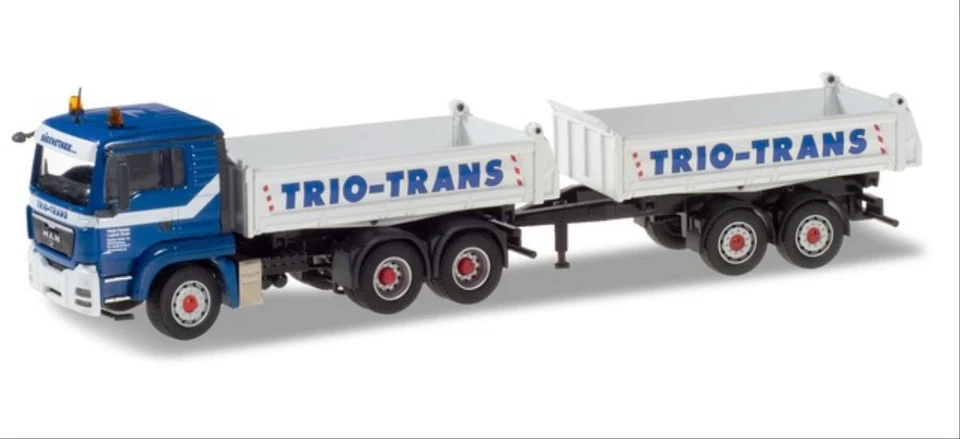 Herpa 71529 MAN TGS Tandem Dump Trailer Trio-Trans 1 32
