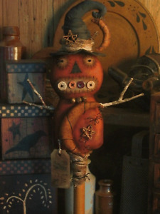 PATTERN Primitive Pumpkin Witch Doll Makedo NEW Threadbare Primitives