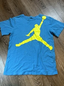 Nike Air Jordan Youth XL Big Jumpman Logo Shirt Blue - Picture 1 of 5