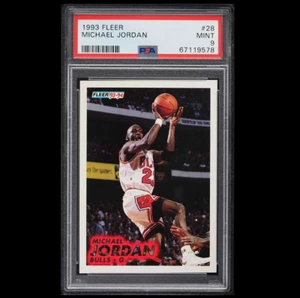 1993 NBA Fleer Basketball Michael Jordan #28 PSA 9 MINT - Picture 1 of 2