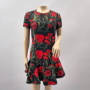Lulus Dress Women M Sweet Talking Black Red Floral Print Mini Cocktail Party - Picture 1 of 18