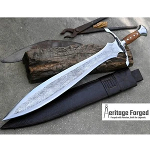 Leaf sword-21 inches Hunting sword-Tactical-combat sword-Viking sword-Handmade - Picture 1 of 11