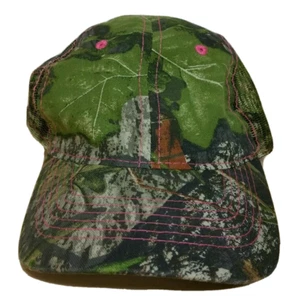 Women's Camouflage Baseball Hat Cap Green & Pink by Signatures Adjustable - Picture 1 of 4