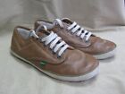 Vintage knickers tan beige leather lace up shoes size 41 / 7