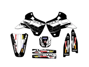 1992-1993 KX 125 13 FLY Black Senge Graphics Kit Compatible with Kawasaki - Picture 1 of 10