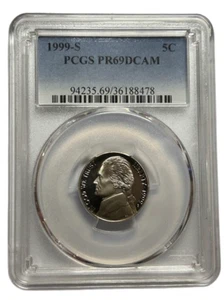 PCGS 1999 S PR69 DCAM US Nickel 5c 94235 - Picture 1 of 2