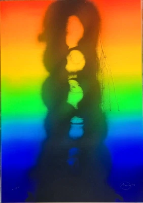 Otto Piene handsigniert bezeichnet "Schwarze Wolke" Irisdruck WVZ Rottloff 144 - Bild 1 von 4