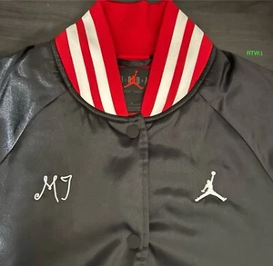 Jordan Women's Varsity Jacket FB5152-010 Black/Red/White Size Medium - Picture 1 of 8