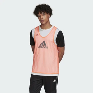 adidas Football Bib Sports Training Team Vest Mens Mesh Coral