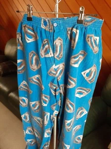 Superman Blue Pyjamas PJs Size M - Picture 1 of 3