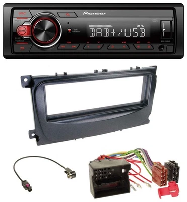 Pioneer MP3 1DIN DAB USB AUX Autoradio für Ford Mondeo S-Max 07-14 schwarz - Bild 1 von 4