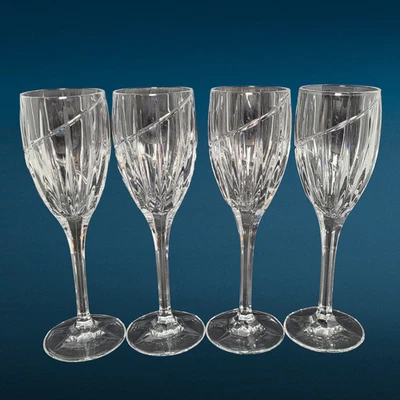 4 Mikasa "Uptown" Full Lead Crystal Wine Glasses Germany ~ Great Christmas Gift! - Image 1 of 3