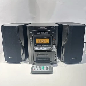 Panasonic SA-PM12 Stereo 5 CD Cassette Tape Player AM/FM Radio Aux With Remote - Picture 1 of 18