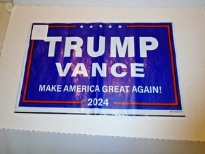 TRUMP VANCE BLUE MAGA 16"x26' Yard Sign - Picture 1 of 4