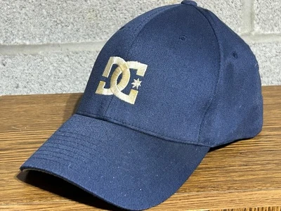 DC Shoe Co USA Vintage 1990s Flex Fit Hat Blue S-M  Skate **## - Image 1 of 4