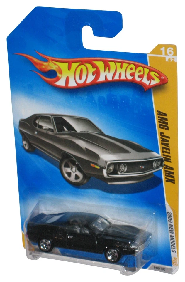 Hot Wheels 2009 New Models Black AMC Javelin AMX Toy Car 16/190 - Image 1 of 1