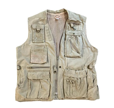 Chaleco Safari Banana Republic De Colección Para Hombres XL Caqui Carga Pesca Fotógrafo Años 80 Foto 1 de 4