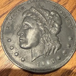 1900 Bryan’s Money Bryan’s Idea Of Coinage 16 To 1 Political Token - Picture 1 of 2