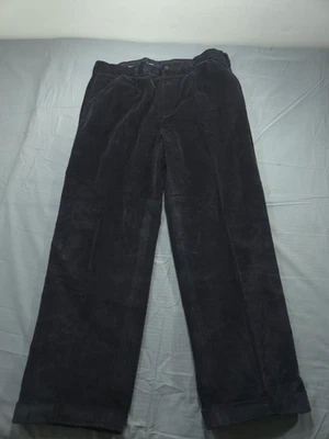 Brooks Brothers Pants Mens 38x30 Black Elliot Corduroy Chinos Slacks Trousers  - Image 1 of 4