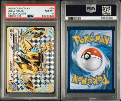 2016 POKEMON XY FATES COLLIDE 79/124 LUGIA BREAK FATES COLLIDE PSA 8 - Image 1 of 3