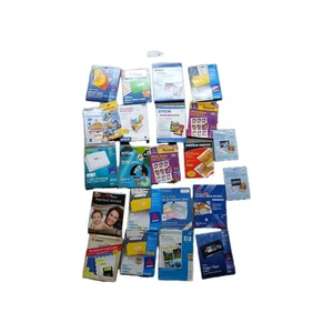 Huge Vintage Lot Various PC Photo Paper Labels CD Labels Banner Paper & More - Picture 1 of 11