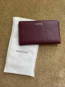 NEW Lark & Ives Continental Snap Wallet Vegan Leather Bordeaux Burgundy Clutch - Picture 1 of 7