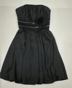 TRACY REESE PLENTY FROCK Women's 100% Silk Black Strapless A-Line Dress SZ 2  - Picture 1 of 11